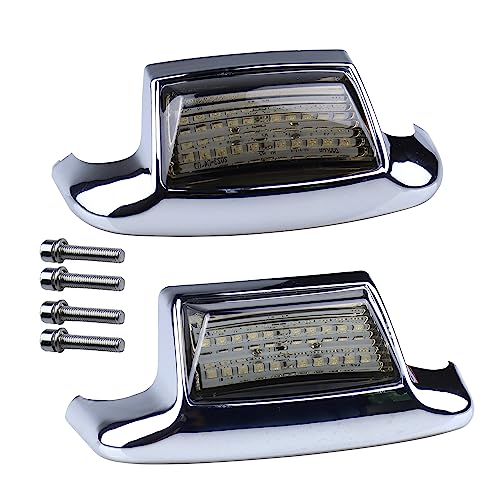 MotoParAcc Front Rear Smoked Fender Tip Lights LED Turn Signals Compatible with Harley FLHTPI FLHP Touring Road King FLHR Electra Glide Ultra Classic Heritage Softail FLST FLSTC FLHTC FLHTCU