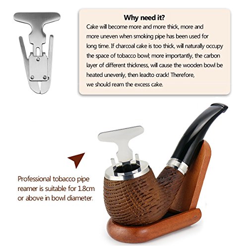 Joyoldelf Portable Smoking Pipe Cleaning Tool – Stainless Steel 3-In-1 Scraper & Reamer, Bonus A Flannelette Pipe Pouch, Perfect For Scraping And Poking #TOP1