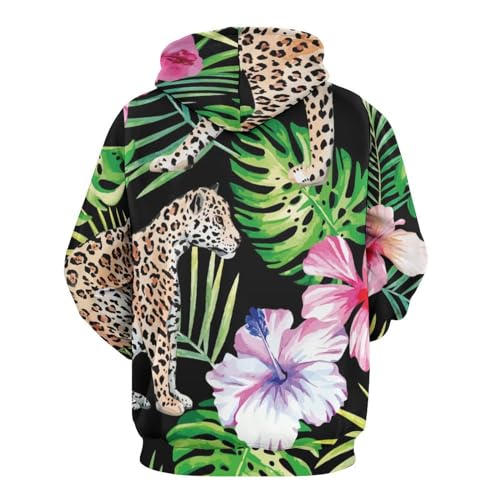 Hoody sweatshirt pull imprimé floral coupe unisexe confortable - 3