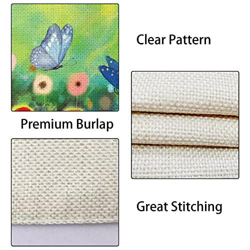 Heyfibro Summer Spring Garden Flag Watercolor Abstract Flower Butterfly House Yard Garden Decor Flags 12 X 18 Inch Double Sided Burlap Banner For Patio Lawn Indoor Outdoor #TOP4