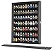 Minifigure Display Case - Building Block Toy Wall Cabinet Showcase for Small Miniature Collectibles Mini Brands Thimbles, Lockable UV Protection Door (Black Finish Frame)