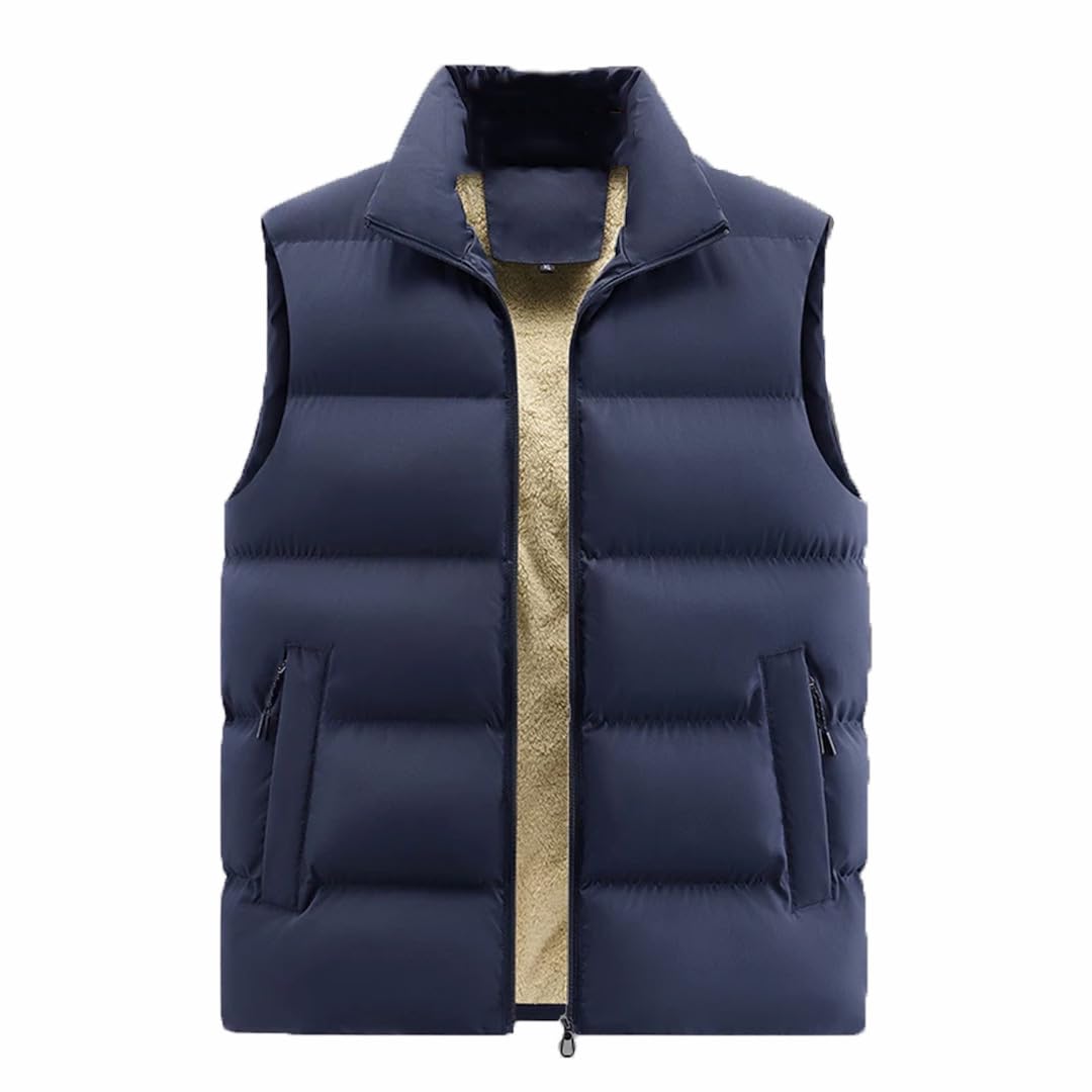 Spesso Caldo Giù Cotone Gilet Sciolto Casual Stand Up Collare Senza Maniche Cappotto