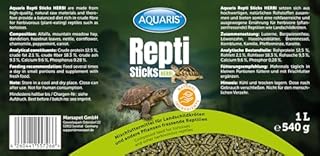 AQUARIS Repti Sticks Herbi – Mangime naturale per tartarughe di terra e rettili erbivori. Cibo completo vegetale, ricco di fibre e vitamine – 1 L