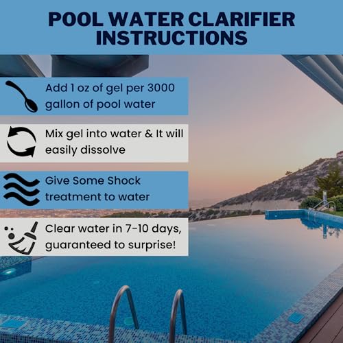 Ahh-Some- Swimming Pool Clarifier Gel | Clears Cloudy & Hazy Water Helps Remove Pipe Build Up Of Bio-Contaminants In Plumbing | Environmentally Friendly 6Oz. #TOP4