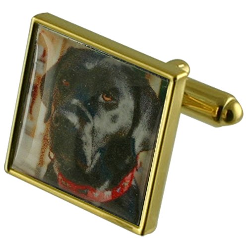 Gemelos de oro personalizados fotografía joyería masculina accesorios camisa con bolsa de regalo