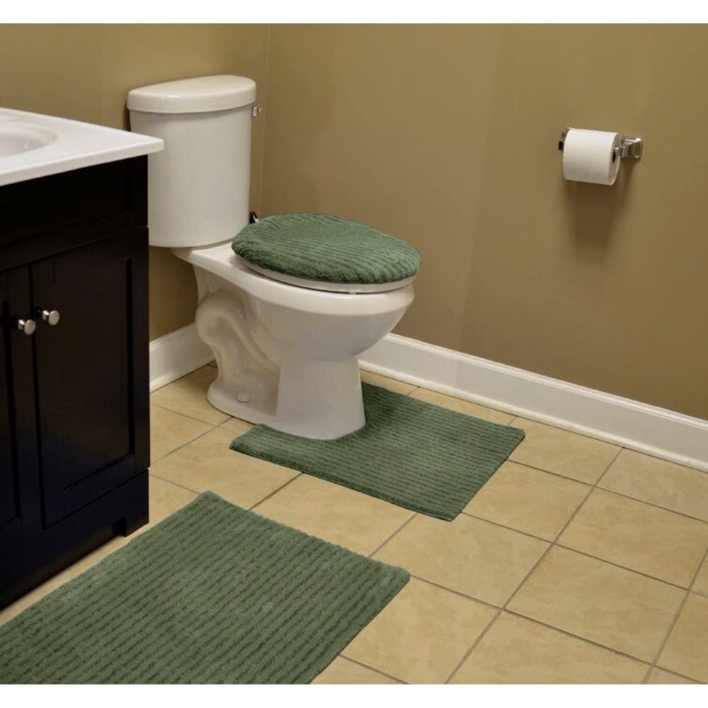 3 Piece Soft Bathroom Rugs Set Size 21 x 34 14 x 17 21 x 24 Beautiful Splash-Free