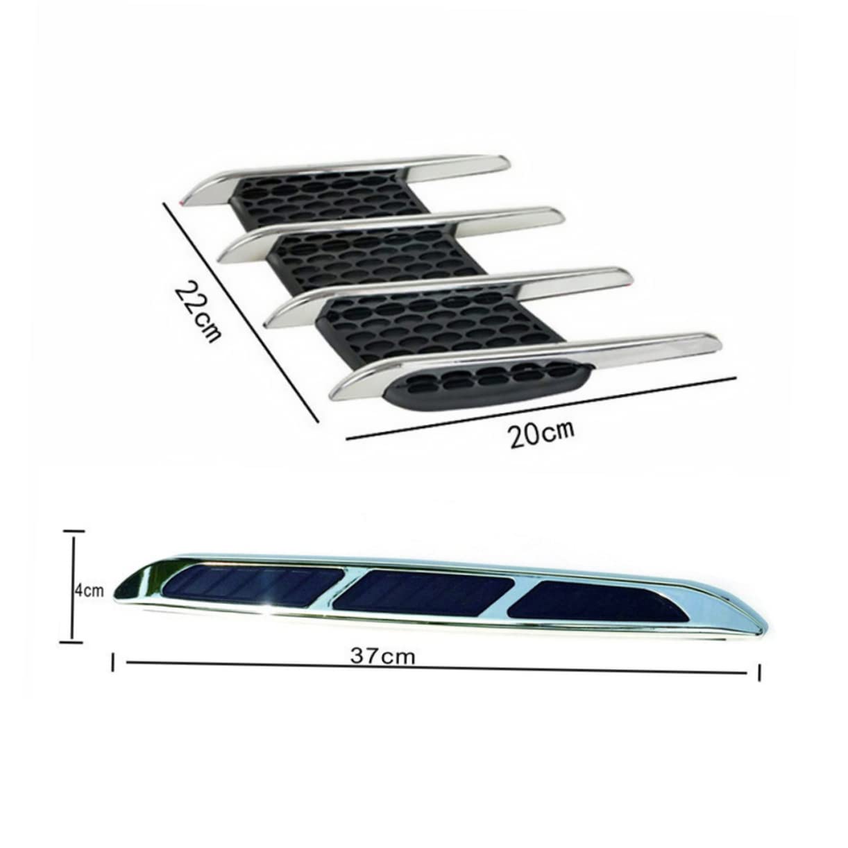 Alipis 2 Pair Abs Side Decorative Sticker Car Air Inlet Paste Shark Decorations for Car