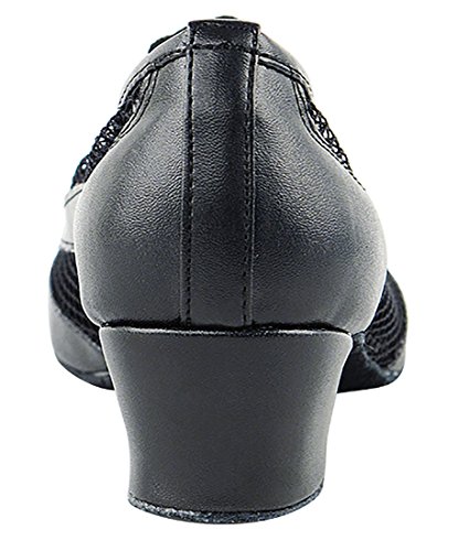 Very Fine Dance Shoes - Ladies Practice, Cuban Low Heel Ballroom Dance Shoes - 2009-1.5-inch Heel and Foldable Brush Bundle4