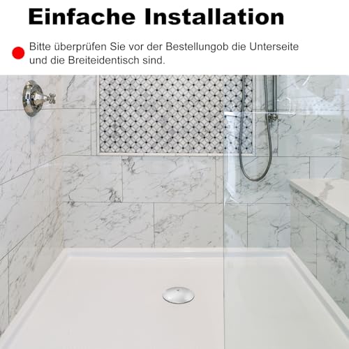 Duschabfluss Abdeckung, 112 mm Duschablauf Deckel, Chrom Duschdeckel für Dusche und Badewanne für 6958.99, Dusche Abfluss Abdeckung