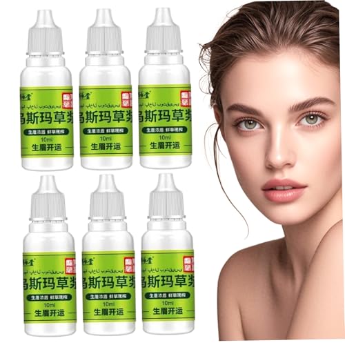 Suero para la caída del cabello, biotina líquida para el crecimiento del cabello, 6 unidades de esencia de extracto de hierba Usma, líquido nutritivo para el crecimiento de los cilios para cejas y pe