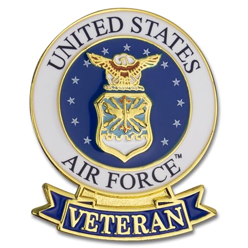 Image of SHOP AWARDS AND GIFTS United States US Veteran Lapel Pin, Retirement and Service, 1-1 /8 inch