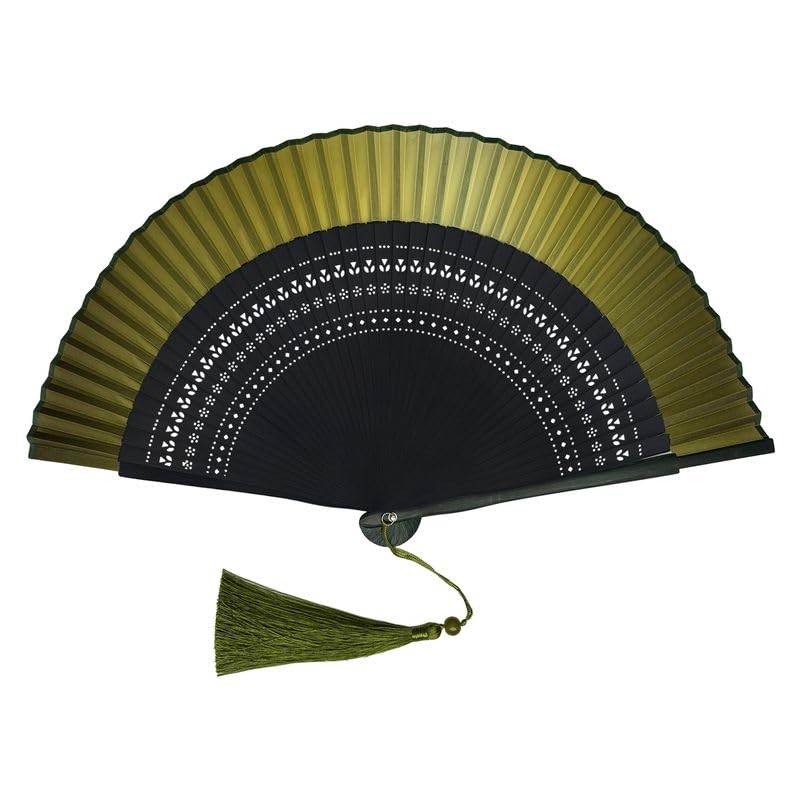 FANSOF.FANS Handfächer Aus Stoff - Faltbar Mit Quaste In Hellviolett