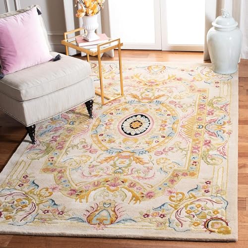 Image of Hand Tufted Premium Rug Premium Wool Carpet for Living Room Bedroom and Hall Size 5x8 Feet Color Multi
