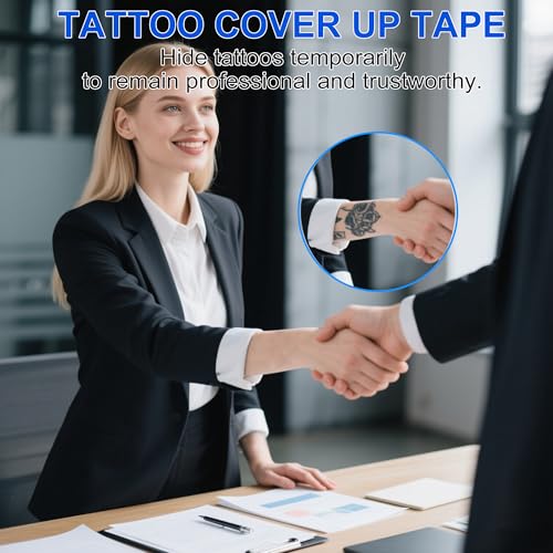 Tattoo Cover Up Patch for Light Skin Tone 12 PCS, Waterproof Tattoo Cover Up Tape Ultra Thin Cover Tape for Scar, Birthmark, Dark Spots - Thumbnail 4