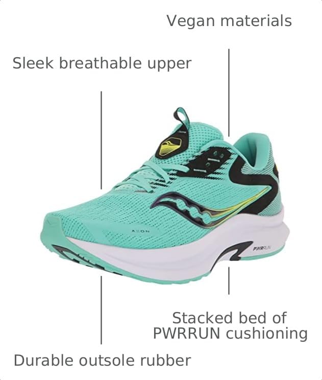 Image of Saucony Womens Axon 2 Running Sneakers Shoes - Black