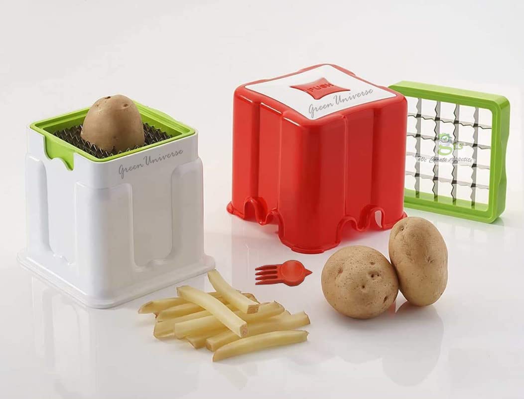 Finger Style Cutter | Chips Cutter | French Fries Maker | Handy and Compact Vegetable Long Slice Cutter | Easy & Hassle Free Vegetables and Fruits Salad Cutter (Finger Style Cutter)