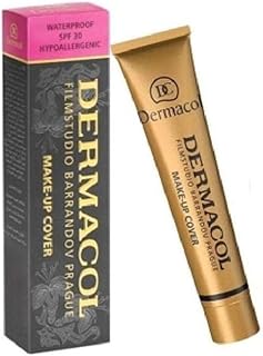 Dermacol - Full Coverage Foundation, Liquid Makeup Matte Foundation with SPF 30, Waterproof Foundation for Oily Skin, Acne, & Under Eye Bags, Long-Lasting Makeup Products, 30g, Shade 207