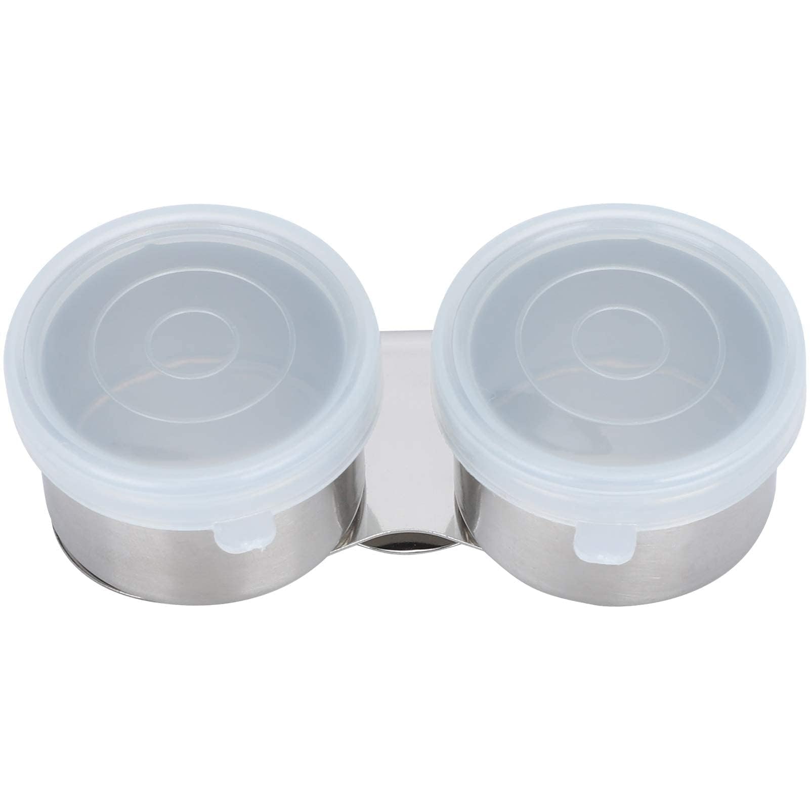 Gobelets à palette étanches avec clip de fixation et double cuillère doseuse en inox