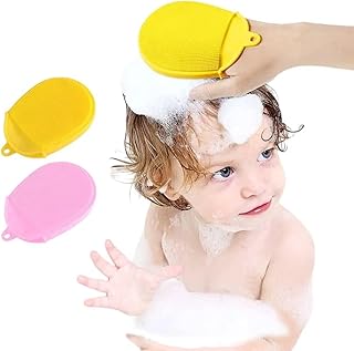 Silicone Bath Sponge Gloves - (4 Pack) Fruit and Vegetable Brush, Easy to Clean and Multi-Purpose, Kitchen Cleaning Sponge Brush Now Available in Kitakit