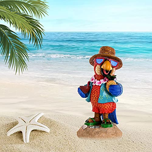 Asamasa Parrot Yard Ornament With Solar Lights, Adorable Parrot Garden Sculptures & Statues… #TOP1