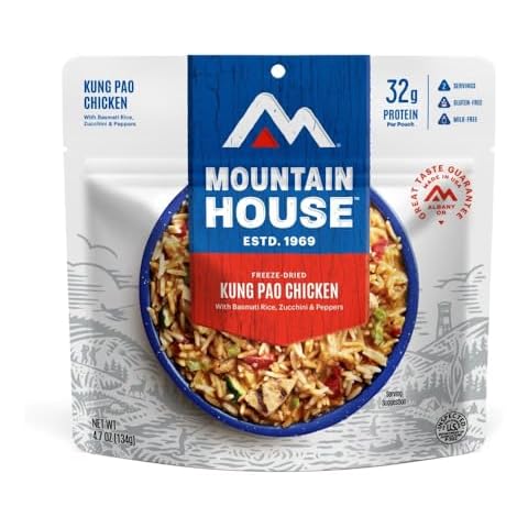 Mountain House Kung Pao Chicken | Freeze Dried Backpacking & Camping Food | 2 Servings | Gluten-Free Cover