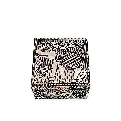 Betterminds Metal Return Gifts, Storage Box With Elephant Design, Jewellery Organizer For Women, Jewelry Box, Return Gifts, Multicolor