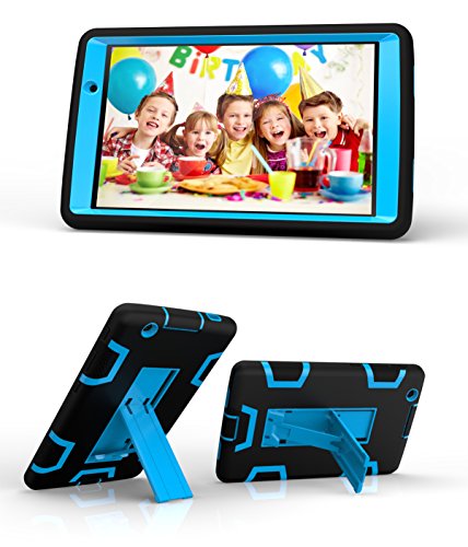 LG G Pad X 8.0 / G Pad III 8.0 Case, [Kickstand] 3 in 1 Hybrid Shockproof Impact Resistant Armor Defender Protection Cover for LG G Pad X 8.0 V521 / G Pad 3 8.0 V525 Tablet 2016 Version (black+blue)