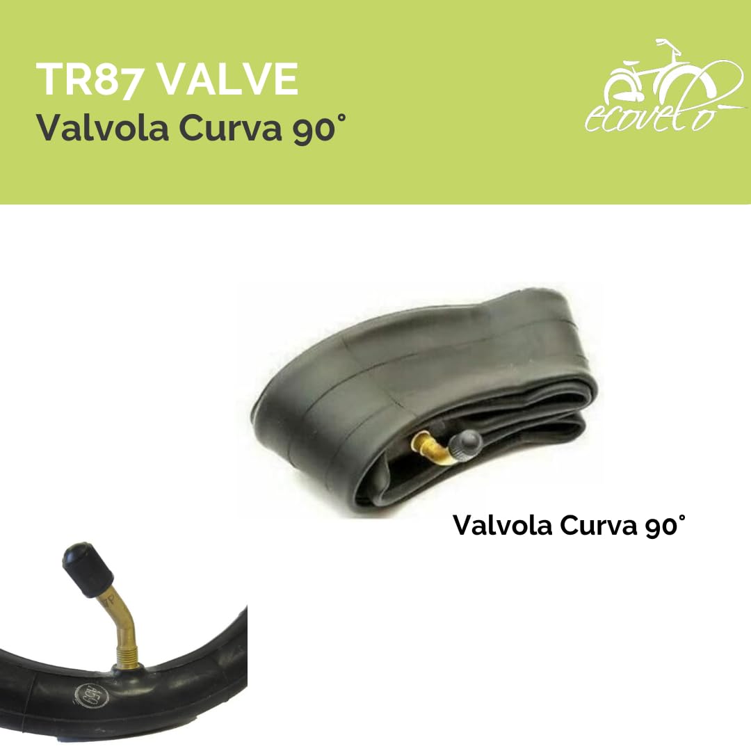ECOVELO Lot de 2 pneus 4.10/3.50-4 + chambres avec valve incurvée pneus 4 PR de rechange pour brouette, chariot manuel porte-colis