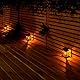 LED Solarlaterne Solarglas mit LED Kerze warmweiß inkl. Akku - 2 Gläser im Set Gartenlampe Solarlampe Laterne Solar-Laterne (2x Laterne mit LED Kerze)