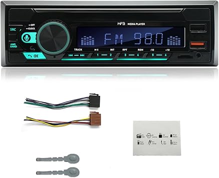 Car Radio with Bluetooth Car Stereo Car MP3 Player Support FM Radio/USB/TF Card/AUX in, Universal 1 Din 12V Car Audio Receivers