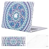 MOSISO MacBook Air 13 inch Case (A1369 & A1466, Older Version 2010-2017 Release), Plastic Pattern Hard Case&Keyboard Cover&Screen Protector Only Compatible with MacBook Air 13, Purple Mandala