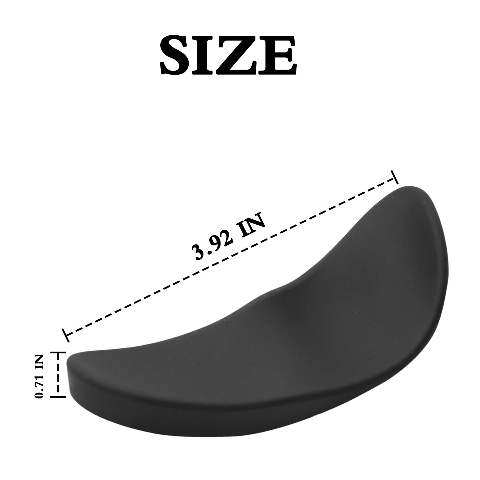 Ergonomic Mouse Wrist Rest Support, Sliding Wrist Pad That Moves with Mouse for Office Work, Gaming, Coding, Relief Sliding Gliding Wrist Pad (Black)