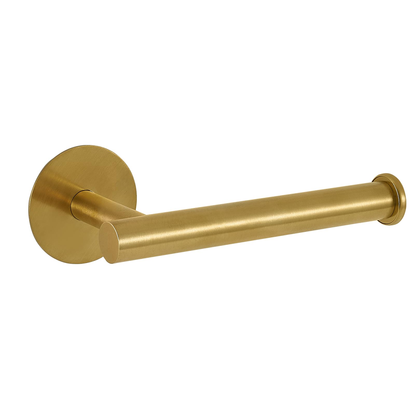Self Adhesive Gold Toilet Paper Holder, No Drilling Wall Mount Stainless Steel Toilet Roll Holder, Rustproof Tissue Holder for Bathroom Kitchen RV Washroom Home