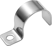 Vista 1 de Abrazaderas de conducto para tubos, soportes de montaje de tubos de acero inoxidable 304, abrazaderas metálicas de un orificio tipo P de una cara