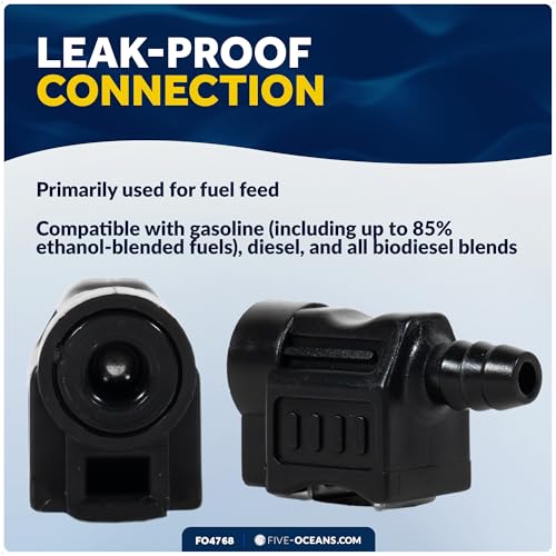 Image of Five Oceans 3 /8-Inch Barb Female Fuel Line Quick Connector for Honda, Outboard Fuel Connector - FO4768