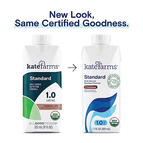 Kate Farms Organic Vegan Plant Based 1.0 Nutrition Shake, Chocolate, 16G Protein, 28 Vitamins + Minerals, Gluten Free And Non-Gmo, 11 Fl Oz (12 Pack) #TOP2