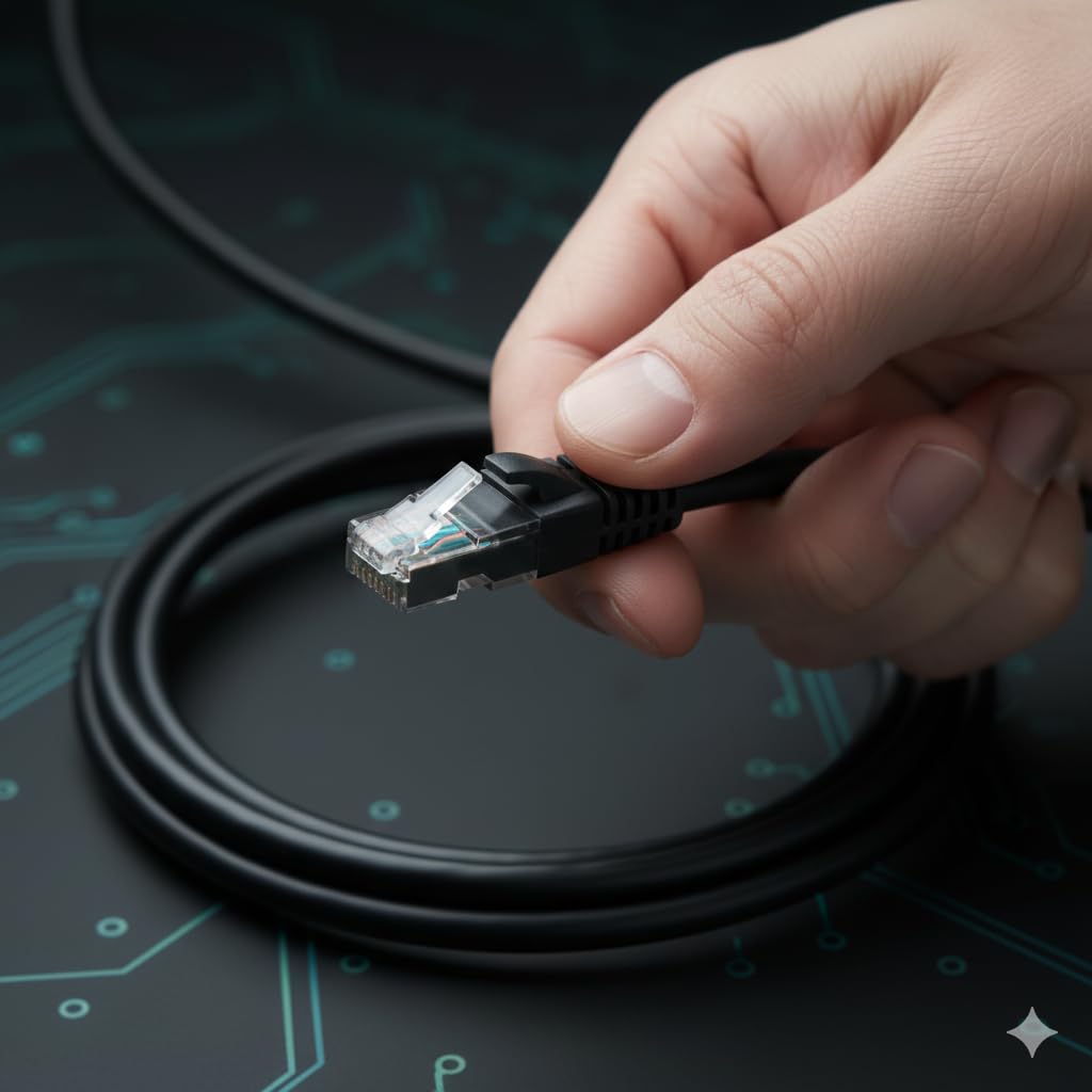 CABLIT Cat6A Ethernet Cable 100ft – 10Gbps 26AWG Bare Copper UTP, 550MHz High-Speed LAN Network Patch Cord, Snagless RJ45 Gold-Plated Connectors, Black