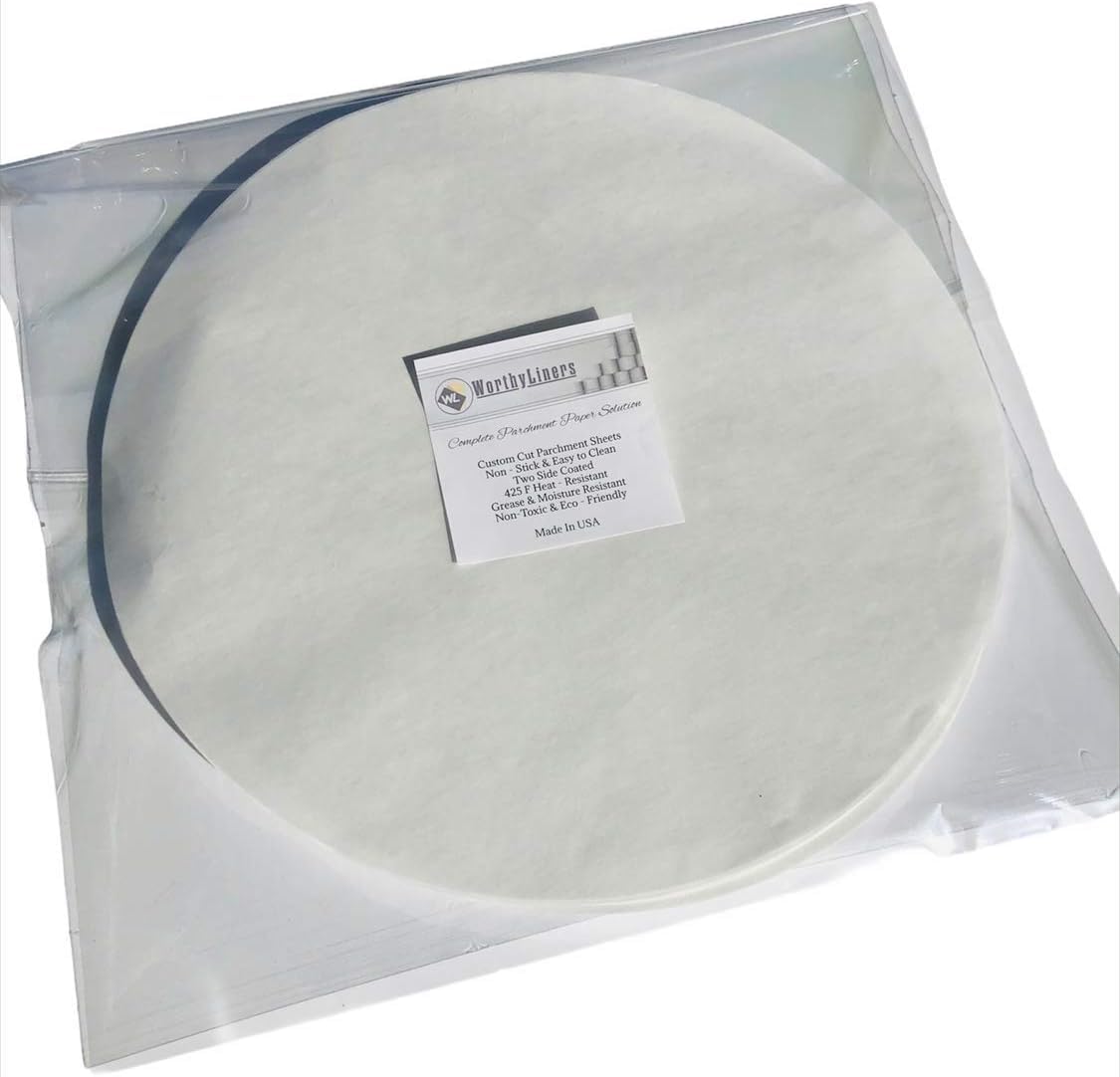 Silicone Coated 2 Inch Parchment Paper Rounds | Worthy Liners 1000 Sheets (White)