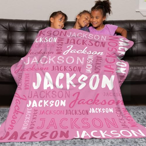 Personalized Name Blanket Customized Baby Blankets for Girls Boys Adults Monogrammed Blankets and Throws Christmas Birthday Mothers Fathers Valentines Day Gift