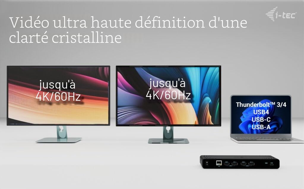 I-Tec Universal Dual 4k Display Docking Station + Power Delivery 85w (I-Tec Universal Dual 4k Dock - Power Delivery 85w)