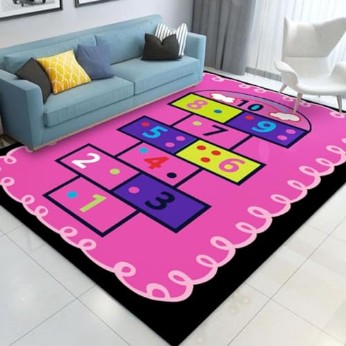 カーペット ラグ キッズ プレイマット ロードマップ 80*160cm ラグマット 道路 子供喜ぶ数字柄 ホットカーペット対応大きいサイズ 子供部屋 数字柄 道路柄床暖房対応 子供 カラー 軽量 教育用 掃除簡単 小学生 児童期 学習デスクマット 誕生日プ