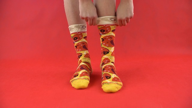Chaussettes Drôles Pizza Fruits De Mer - Lot De 4 Paires, 80% Coton, Mixte Homme Femme - 9