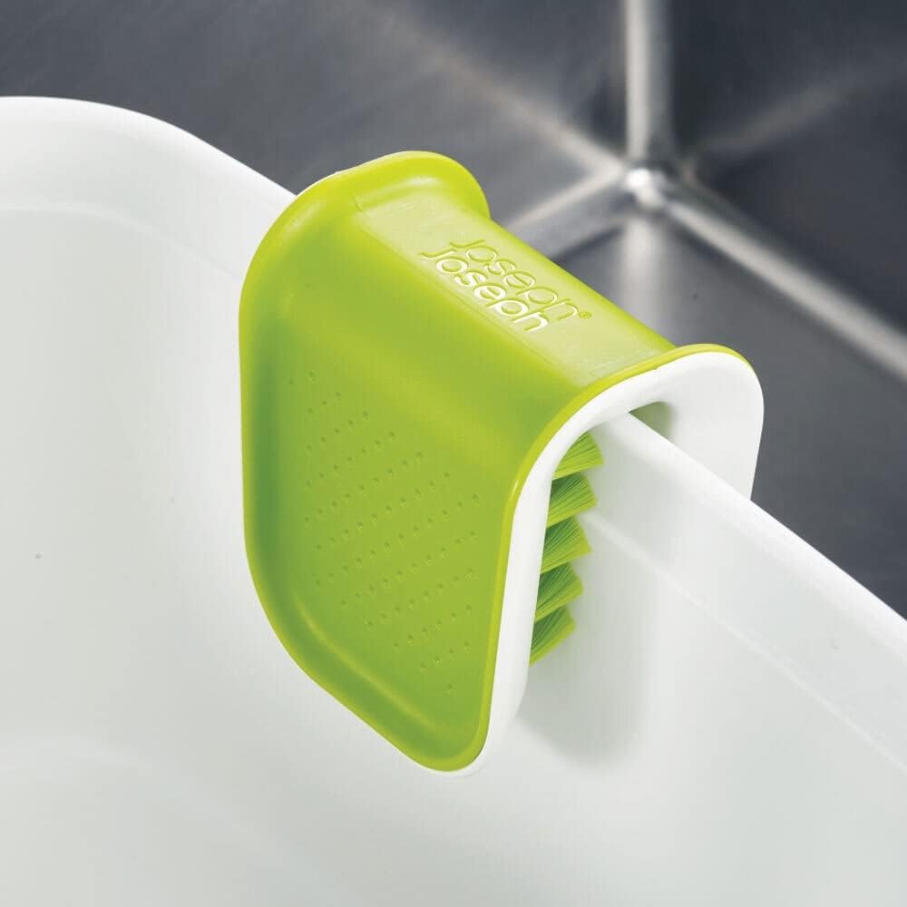 Green and White Portable Knife and Cutlery Cleaning Brush