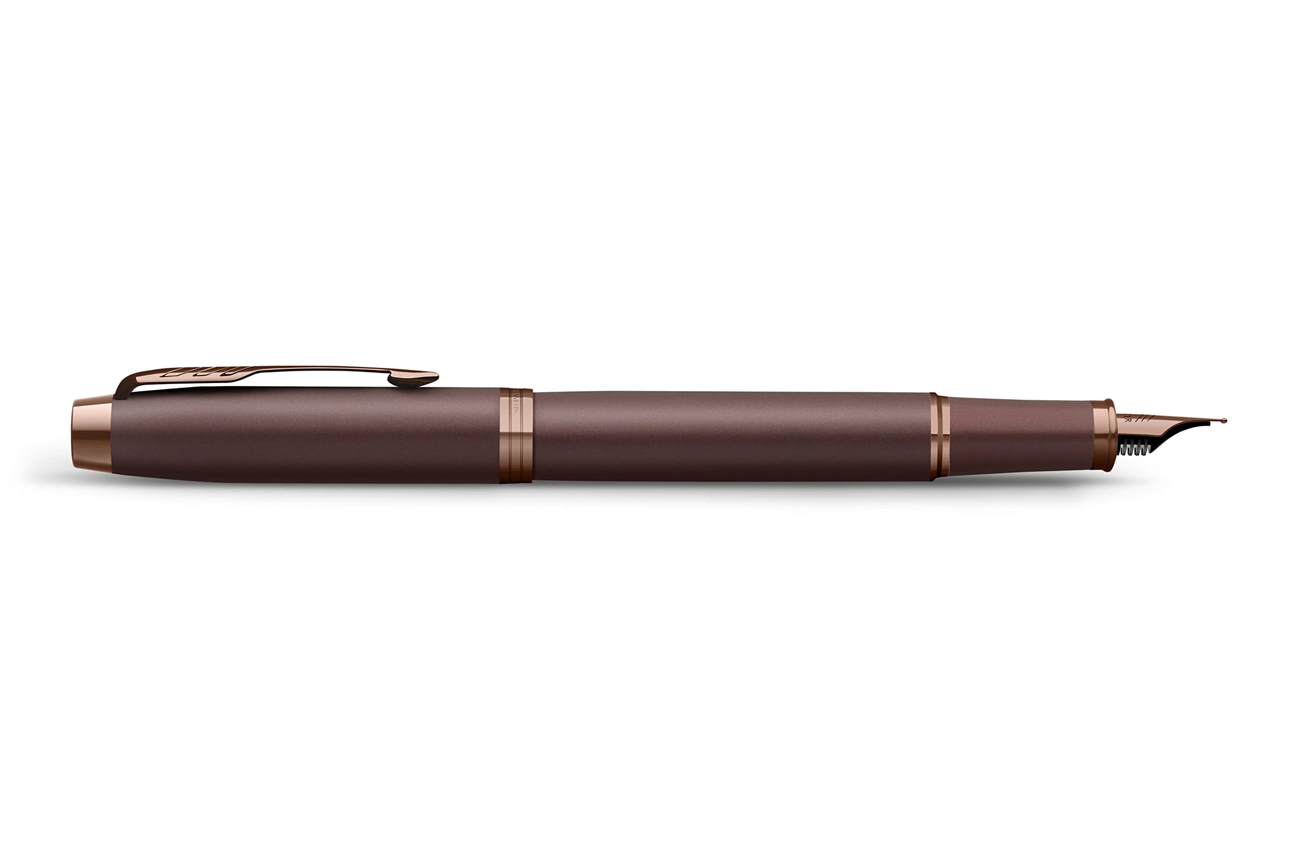 PARKER IM - Penna stilografica monocromatica con incisione | penna premium | confezione regalo | pantrone blu | elegante | regalo personalizzato | nome | inciso | anniversario (Burgundy)