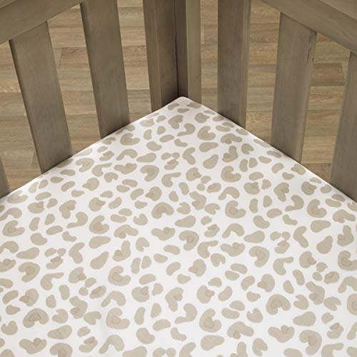 Image of NoJo Jungle Gym Grey and White Super Soft 100% Cotton Fitted Crib Sheet