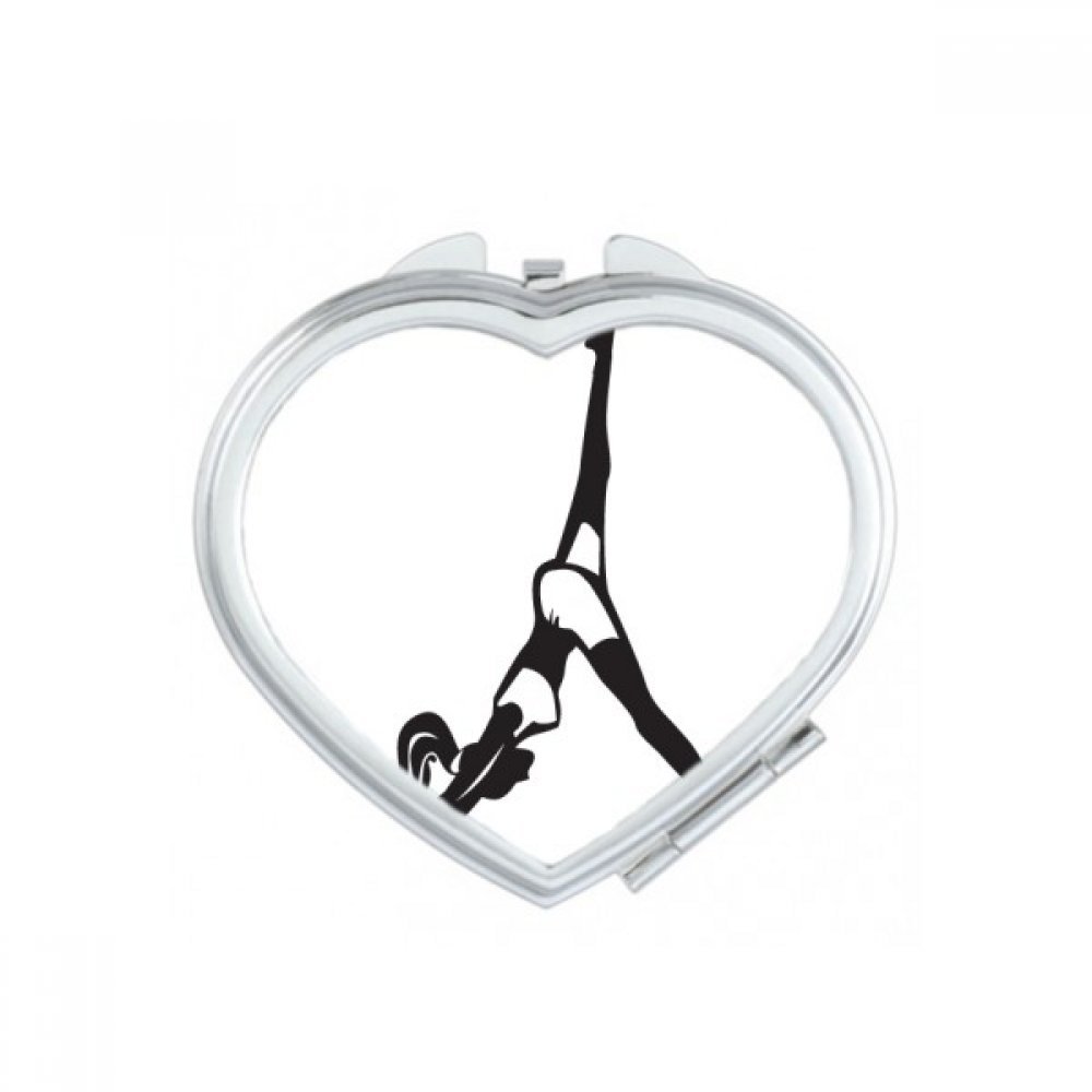 Miroir de poche yoga pour fille compact avec double grossissement pour retouches maquillage