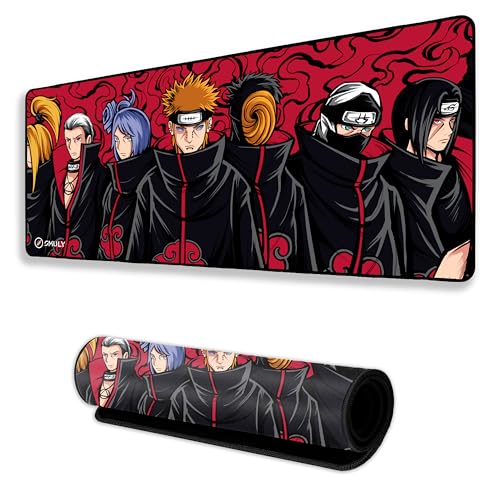 Image of Akatsuki Anime Mouse Pad 11x23 Inch 2mm Extended Gaming Desk Mat with Anti-Slip Rubber Base Mousepad for Smooth Surface Desk pad for PC & Laptop Use Waterproof & Stiched (Multicolour) Deskpad