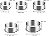 KSPOWWIN 5 Pieces Biscuit Cookie Cutters Set,Stainless Steel Circle Round Cookie Biscuit Cutters in Graduated Sizes Shape Molds for Pastries Doughs Doughnuts #5