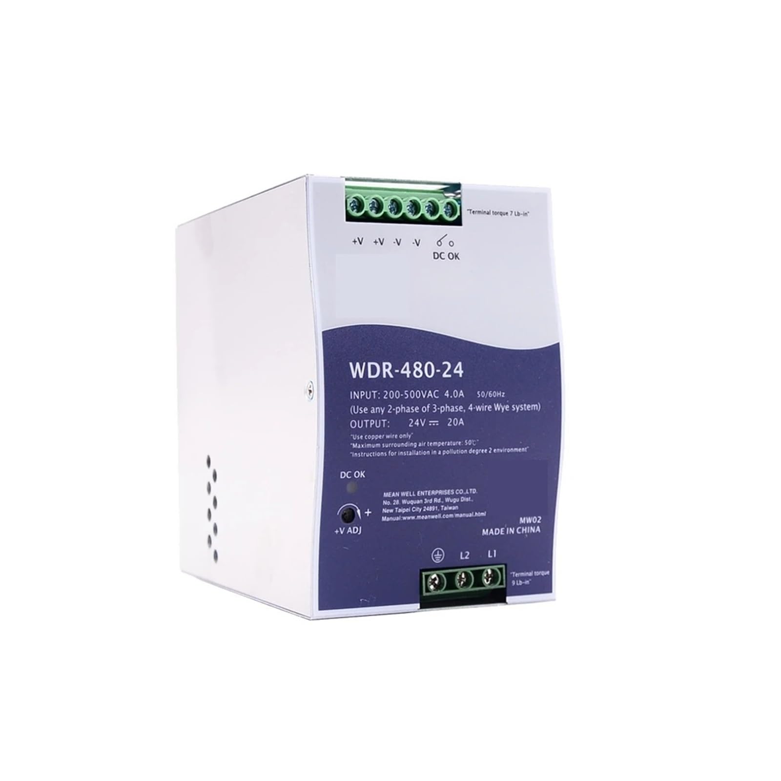 Alimentation WDR-60 48V à contact relais DC pour sécuriser vos tensions AC DC