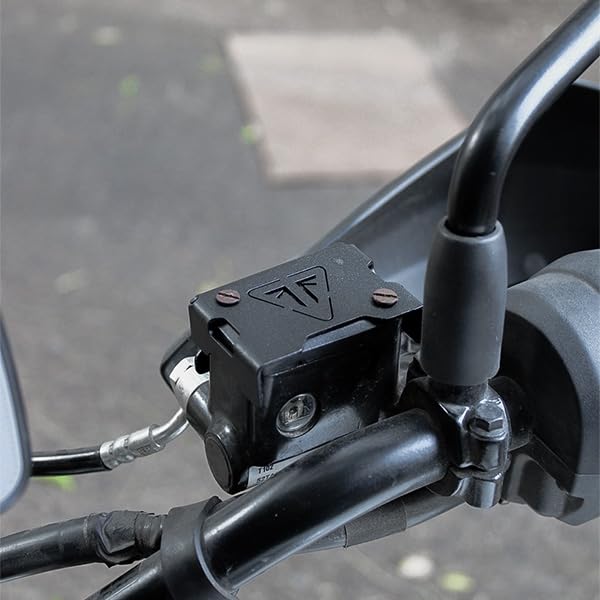 Image of Front Reservoir Guard Compatible With Triumph Speed 400 |speed T4 | Scrambler 400X | Scrambler 400XC (Black, Pack of 1)
